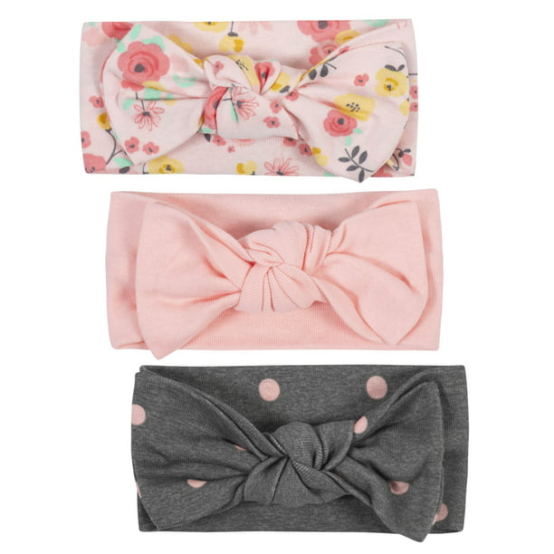 Soft Touch 100% cotton baby girl rose pink bow head band